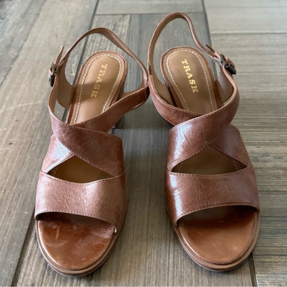 Trask Charlene Women's Heeled Leather Sandals Women's Size 10 - Picture 7 of 12